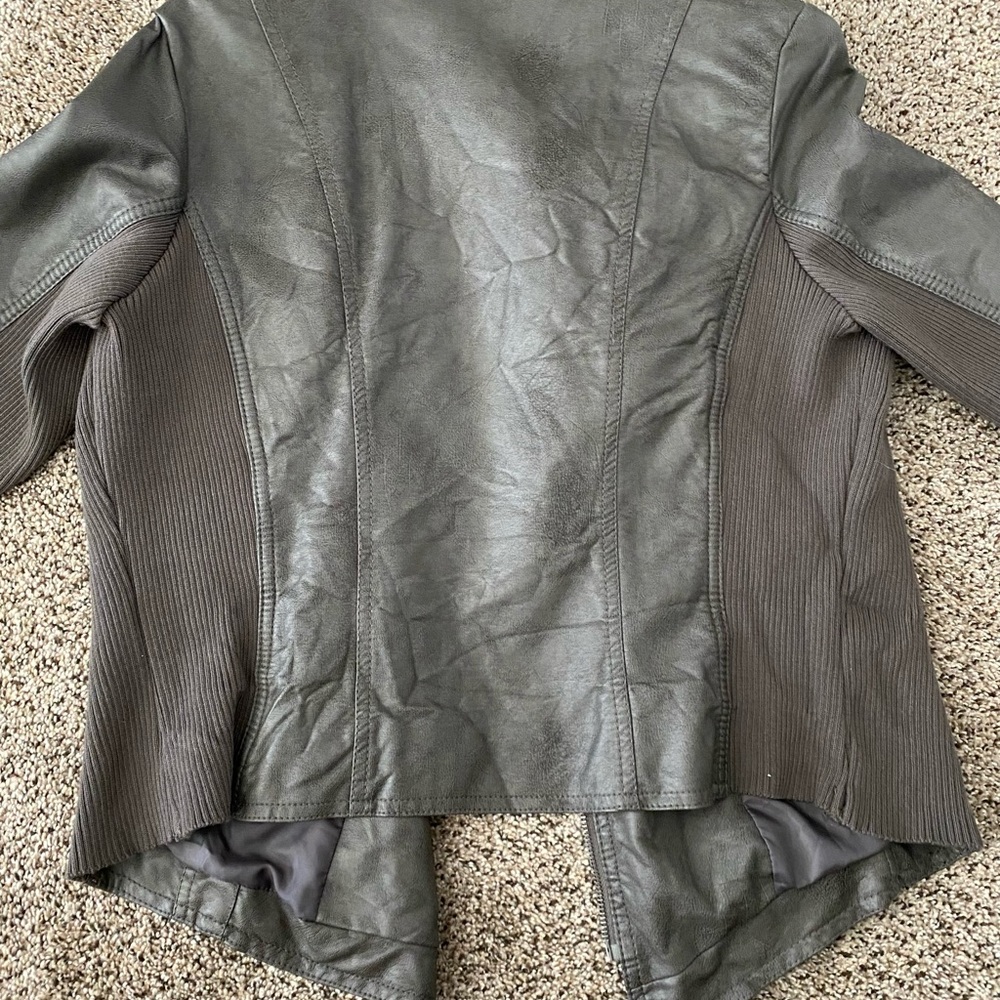 Gray Leather Jacket - image 2